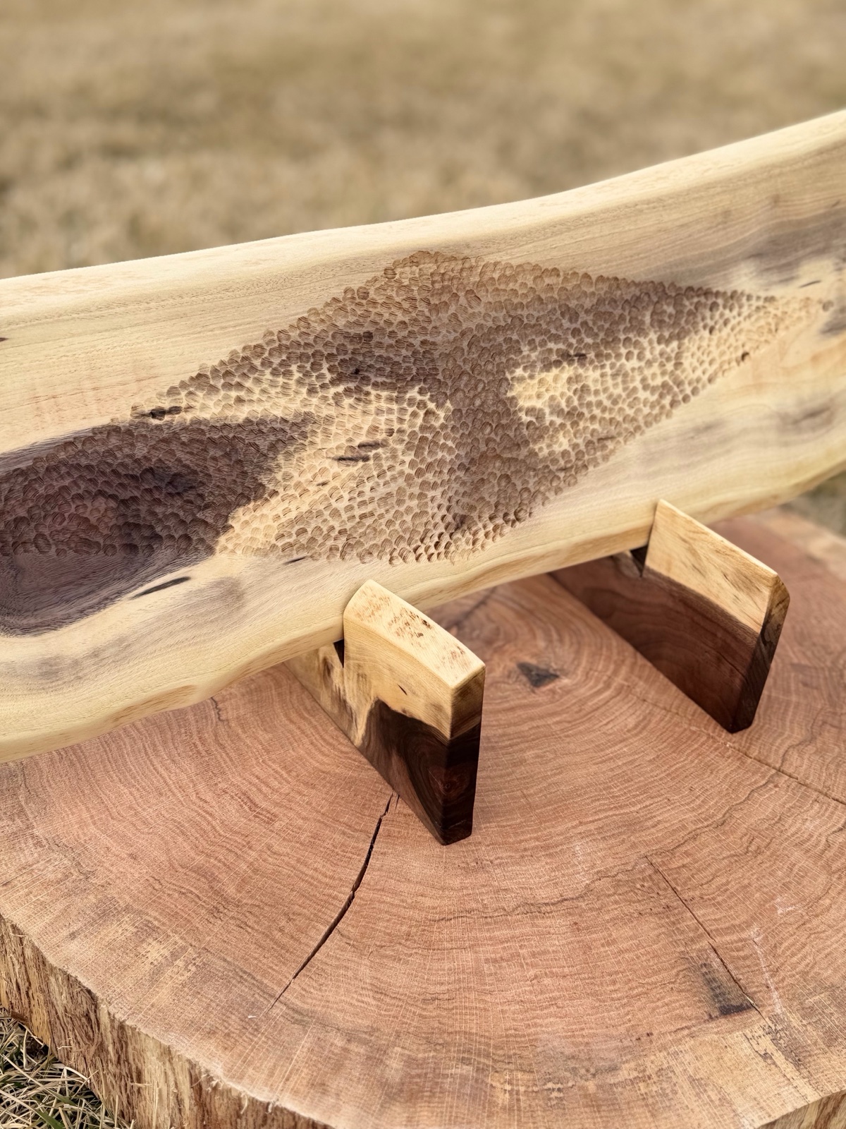 Cutting board on a stand